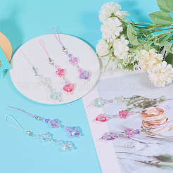 9Pcs 3 Colors Acrylic Mobile Straps&nbsp;HJEW-GO00075