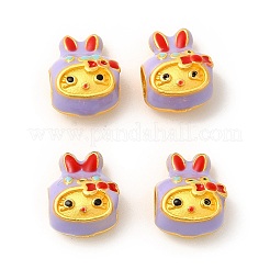Rack Plating Alloy Enamel European Beads&nbsp;ENAM-M048-11MG-A