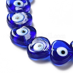 Handmade Evil Eye Lampwork Beads Strands&nbsp;X-LAMP-E023-07C-07