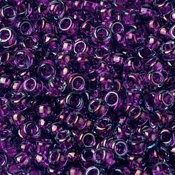 MIYUKIラウンドロカイユビーズ  日本製シードビーズ  8/0  （rr352)フクシア並ぶアクア光沢  3mm  穴：1.1mm  約19000~20500個/ポンド&nbsp;SEED-G008-RR0352