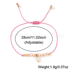 Glass Heart Charm Braided Bracelets&nbsp;ZL0306