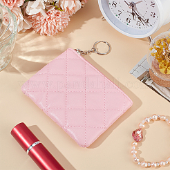 Rhombus Pattern PU Leather Zip Pouches&nbsp;ABAG-WH0040-12B-10