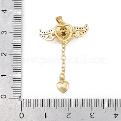 Brass Micro Pave Cubic Zirconia Pendants&nbsp;KK-B161-12G-03