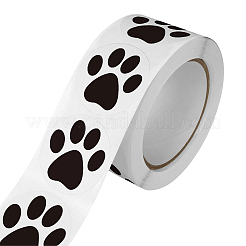 紙製装飾ステッカー  粘着デカール  犬の足跡  ブラック  64x28mm  500PCS /ロールについて&nbsp;STIC-CP0001-24