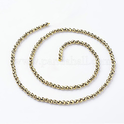 Non-Magnetic Synthetic Hematite Beads Strands&nbsp;G-G092-3mm-1