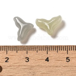 天然ネフライト翡翠/和田翡翠ビーズ  片穴ビーズ  魚尾  10x13.5x5mm  穴：0.8mm&nbsp;G-NH0007-02