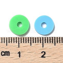 150g15色手作りポリマークレイビーズ  ヒシビーズ  ジュエリー工芸用品のDIY用  ディスク/フラットラウンド  ミックスカラー  8x1mm  穴：2mm  10 G /カラー&nbsp;CLAY-JP0001-14-8mm