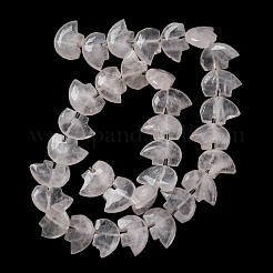 天然石ローズクォーツビーズ連売り  ズニベア  12~13x18.5~19.5x6~6.5mm  穴：1mm  約28~33個/連  12.99~16.54インチ（33~42cm）&nbsp;G-F783-G09-01