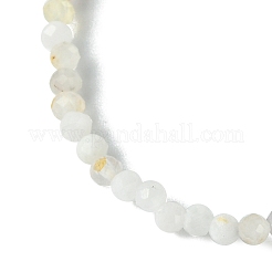 2mm 天然ピンクオパール ファセット ラウンドビーズ ストレッチブレスレット 女性用  内径：2インチ（5cm）&nbsp;BJEW-JB10843-01