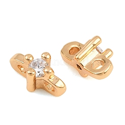 SHEGRACE Brass Micro Pave Cubic Zirconia Connector Charms&nbsp;XGRQ5K992-833G-A