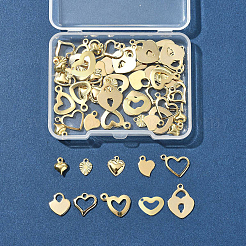 60Pcs 10 Styles Stainless Steel Charms&nbsp;STAS-FS0001-96