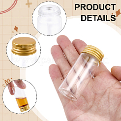 20Pcs Clear Glass Bottles Bead Containers&nbsp;CON-AR0001-16C