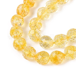 Crackle Transparent Glass Beads Strands&nbsp;GLAA-N068-04A-06