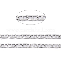 変色しにくい304ステンレススチール製アンカーチェーン  溶接されていない  スプールで  ステンレス鋼色  6x3x0.5mm  約32.81フィート（10m）/ロール&nbsp;STAS-P301-01P