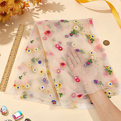 ポリエステル刺繍デイジーテーブルクロス  テーブル装飾  ベージュ  3000x720x1.5mm&nbsp;AJEW-WH0816-374A