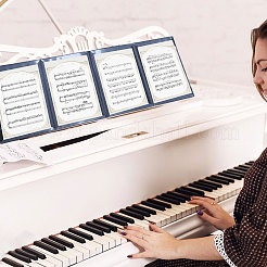 PP Plastic 6-Pages Piano Sheet Music Folder&nbsp;AJEW-WH0609-433