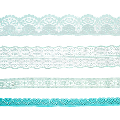 4 Styles Polyester Lace Trim&nbsp;OCOR-GF0005-25B