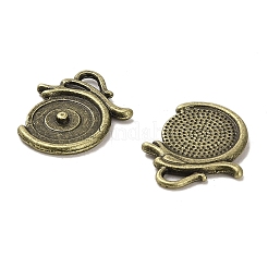 合金のチベット風チャーム  カドミウムフリー＆鉛フリー  フラットラウンド  アンティークブロンズ  17.5x14.5x2mm  穴：2.2x1.6mm  約1162個/1000g&nbsp;FIND-C043-016AB