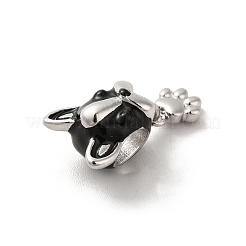 304 Stainless Steel Enamel European Beads&nbsp;STAS-G308-03P