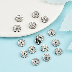 Brass Rhinestone Spacer Beads&nbsp;RB-A014-L10mm-01P