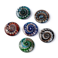 Handmade Silver Foil Lampwork Pendants&nbsp;FOIL-S116-1-B