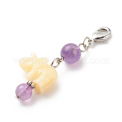 Natural Gemstone Beaded Pendant Decorations&nbsp;HJEW-JM00711-02