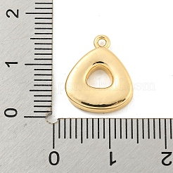 真鍮チャーム  アクリルループ付き  三角形  ライトゴールド  14.5x12x2.5mm  穴：1.2mm&nbsp;KK-P263-17KCG