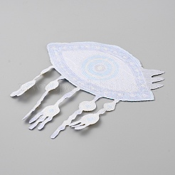 Evil Eye with Tassel Glitter Sequin Computerized Embroidery Iron on Cloth Patches&nbsp;PATC-WH0007-24A-03