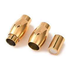 304ステンレススチール製マグネット留め具  コラム  18KGP本金メッキ  20x9.5x9.5mm  穴：6mm&nbsp;SA-CBA15BC-04G
