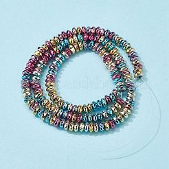 1 Strand Rainbow Color Electroplate Non-magnetic Synthetic Hematite Beads Strands&nbsp;G-FS0001-87
