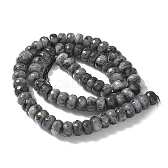Faceted Natural Labradorite Rondelle Beads Strands&nbsp;G-K090-02