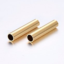 304ステンレスチューブビーズ  ゴールドカラー  30x8mm  穴：7mm&nbsp;STAS-O098-07G-07