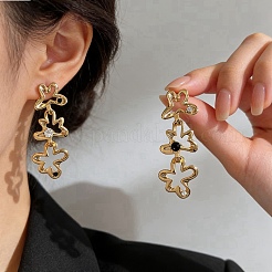 Alloy & Rhinestone Stud Dangle Earrings for Women&nbsp;WG460E3-01