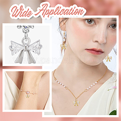 12Pcs 2 Colors Rack Plating Brass Micro Pave Cubic Zirconia Pendants&nbsp;KK-HY0003-89