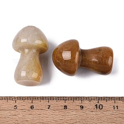 Natural Topaz Jade Mushroom Display Decorations&nbsp;G-Q602-03P