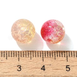 混合スタイルのガラスビーズ  ラウンド  ピンク  8~10mm&nbsp;X1-GLAA-XCP0012-02B