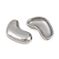 304ステンレススチールビーズ  ハート  ステンレス鋼色  17x26.5x5mm  穴：2mm&nbsp;STAS-F339-01P