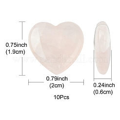 Natural Rose Quartz Heart Palm Stone&nbsp;G-YW0001-52A