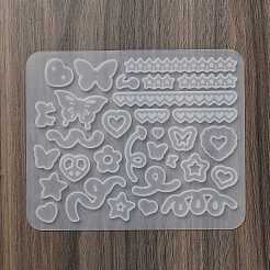 DIYペンダントシリコンモールド  レジン型  UVレジン用  エポキシ樹脂工芸品作り  ホワイト  112x136x4mm  内径：5~16.5x5.5~75mm&nbsp;LS-DIY-G113-02B