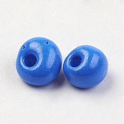 オペークガラスシードビーズ  フリンジティアドロップビーズ  ブルー  4~5x3mm  穴：1mm  約440~450 G /袋&nbsp;SEED-R032-A10