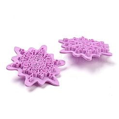 プラスチッククッキーカッター  ベーキングツール  スノーフレーク  スミレ  53~68.5x53~60x15mm  内径：44~54.5x41.5~53mm  5個/セット&nbsp;X-DIY-K061-05