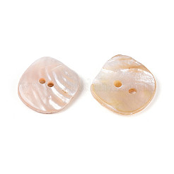 Natural Freshwater Shell Buttons&nbsp;BSHE-T014-25