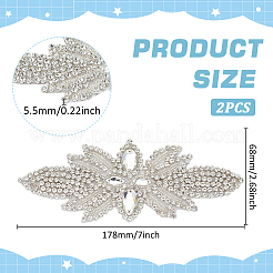 Flower Glass Seed Cloth Sew on Appliques&nbsp;PATC-WH0008-92A