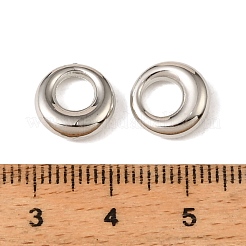 プラスチックチャーム  フラットラウンドのチャーム  プラチナ  11x10.5x4mm  穴：5mm&nbsp;CCB-C002-02A-P