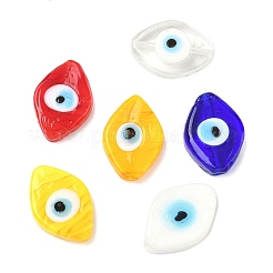Handmade Eye Evil Lampwork Beads Strands&nbsp;LAMP-G168-07