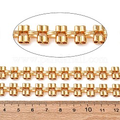 304ステンレス鋼製ダブルローバレルリンクチェーン  溶接されていない  スプールで  ゴールドカラー  9x4.5mm&nbsp;SA-CBAE0F2-08G