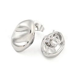 Non-Tarnish Oval 304 Stainless Steel Ear Studs&nbsp;EJEW-L290-016P