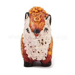 樹脂キツネの置物  ホームデスクトップ装飾用  砂茶色  35x70x35mm&nbsp;PW23090873898