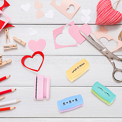 4Pcs 4 Colors Plastic Paper Craft Hole Punches&nbsp;TOOL-FG0001-09