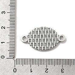 Tibetan Style Alloy Flat Oval Cabochon Connector Settings&nbsp;TIBE-M022-06AS